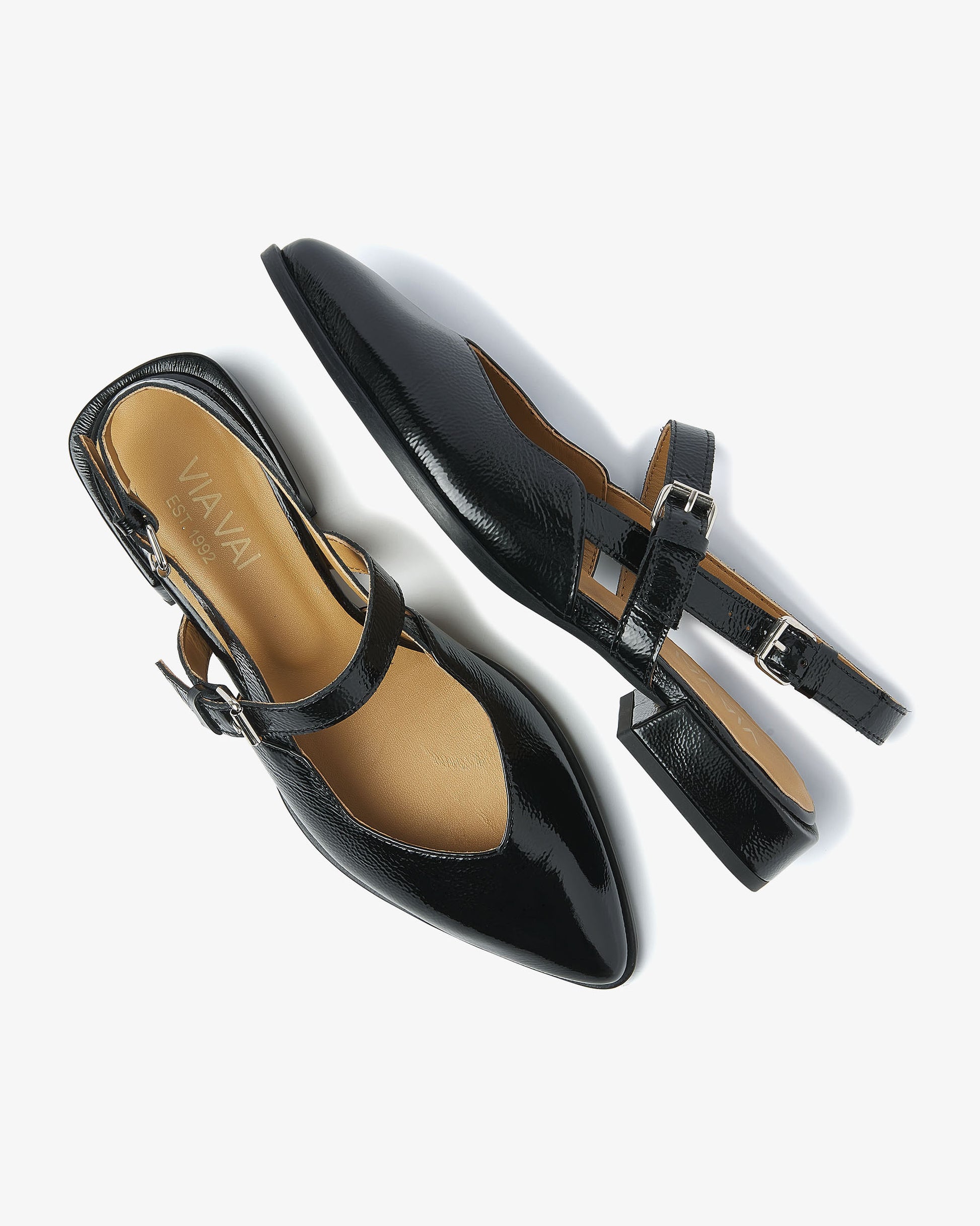 VIA VAI zwarte slingbacks Jazz Valerie
