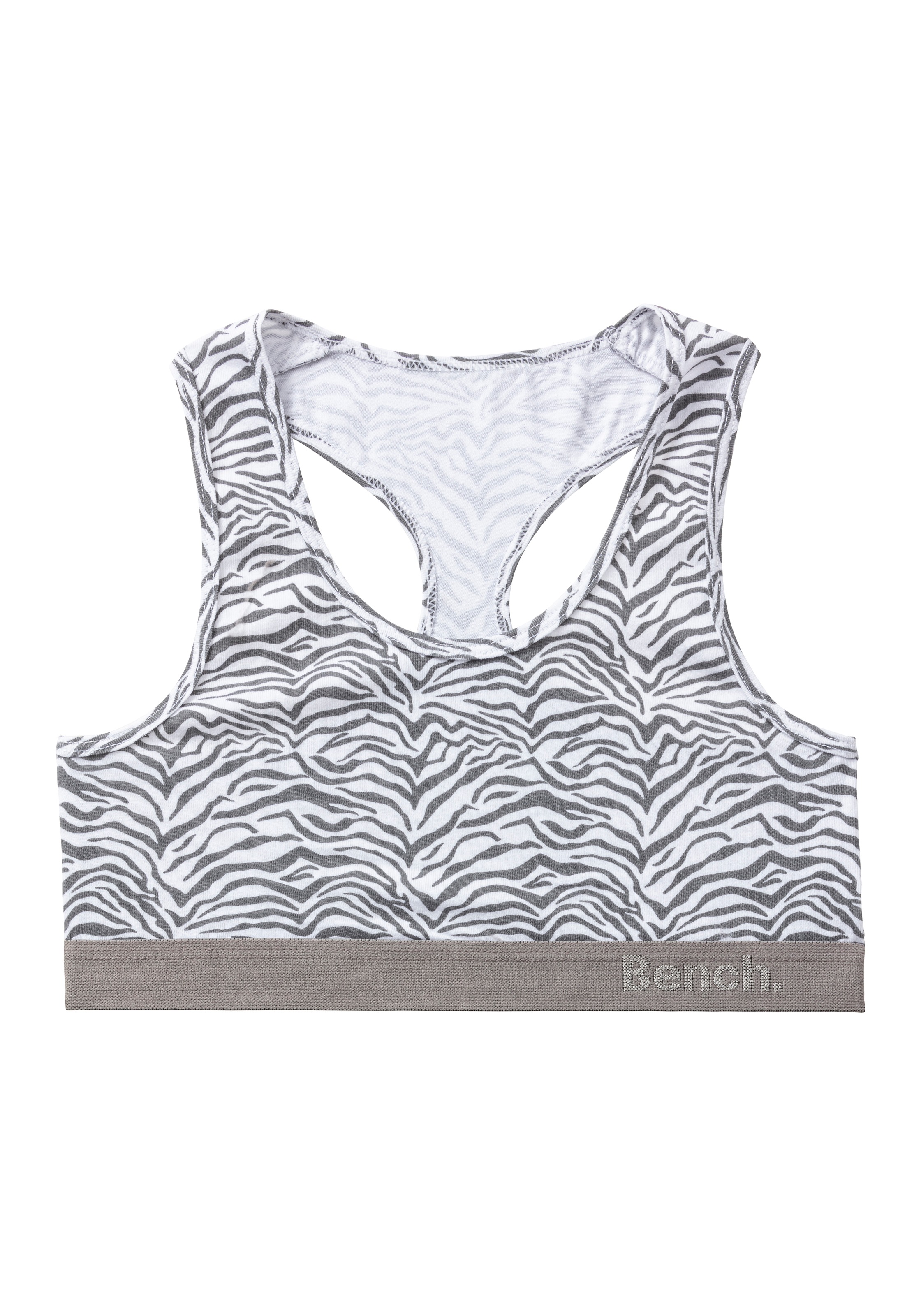 Bench. Set: Bustier, 4 Stk. in tonigem Zebramuster