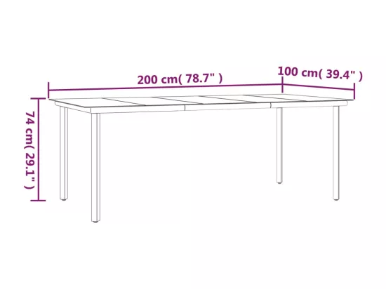 Ensemble à manger jardin 11 pcs avec coussins noir et gris