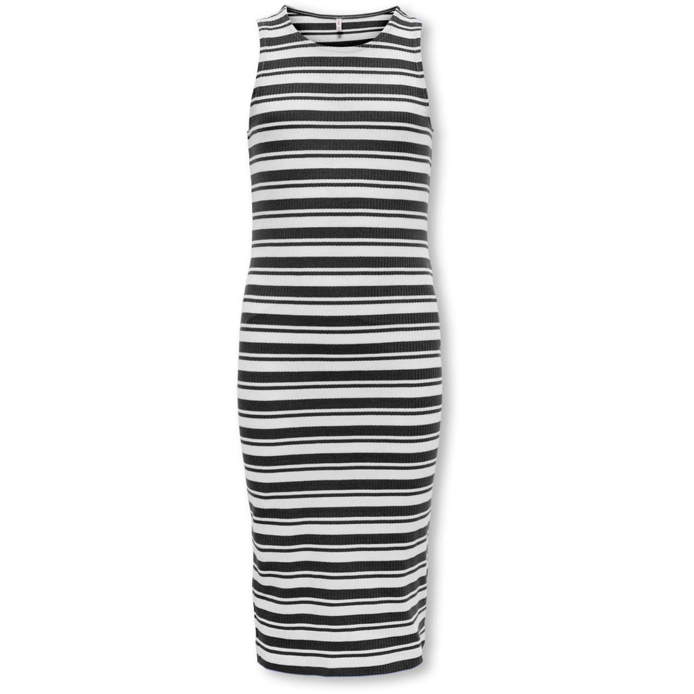 Køb kids ONLY Black Mix White Stripes Kogbelfast Life Stripe Sl Midi Kjole Jrs