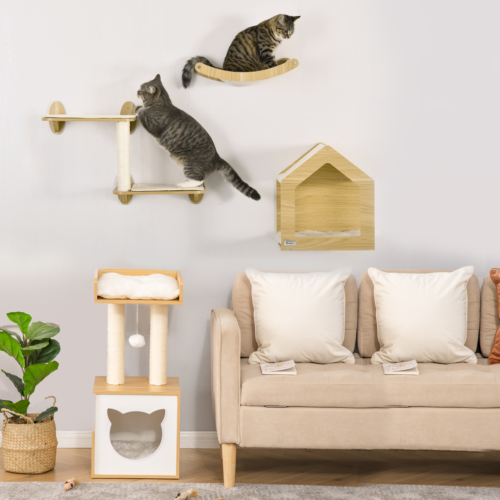 Conjunto para Gatos PawHut Oak