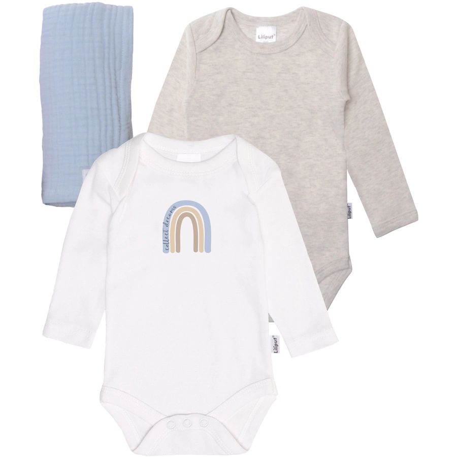 Liliput Baby-Geschenkset Regenbogen weiss-grau