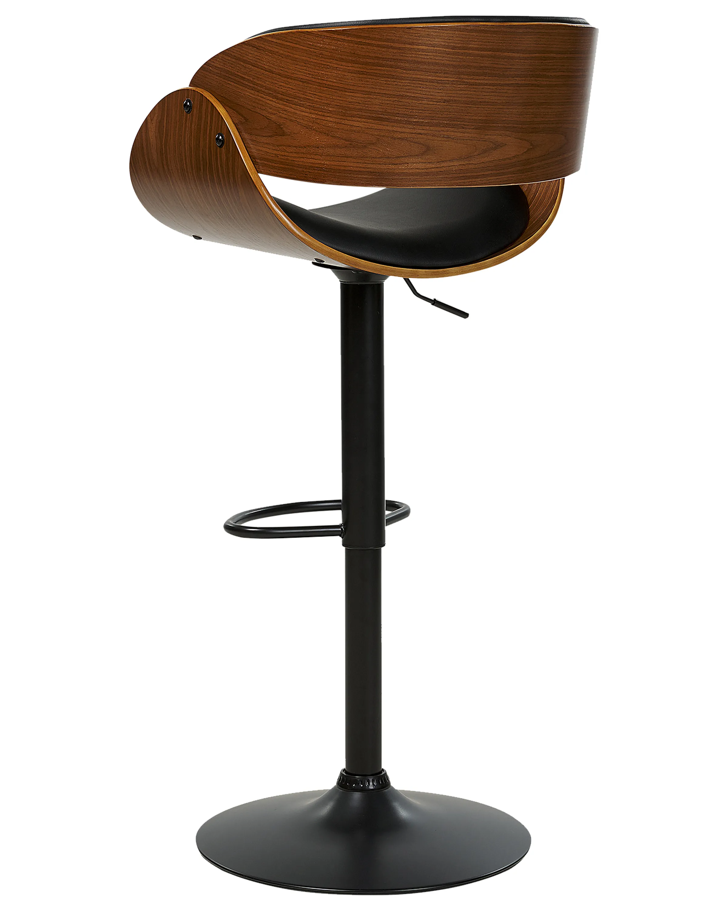 Set van 2 barstoelen BAKU II Kunstleer draaibaar Zwart
