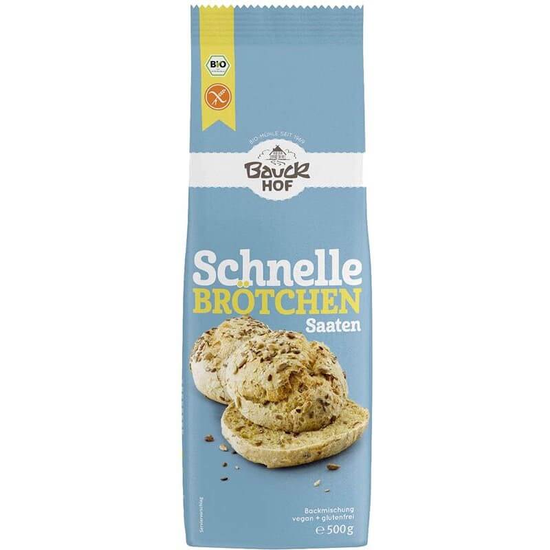BAUCKHOF Schnelle Brötchen Saaten glutenfrei 500 g