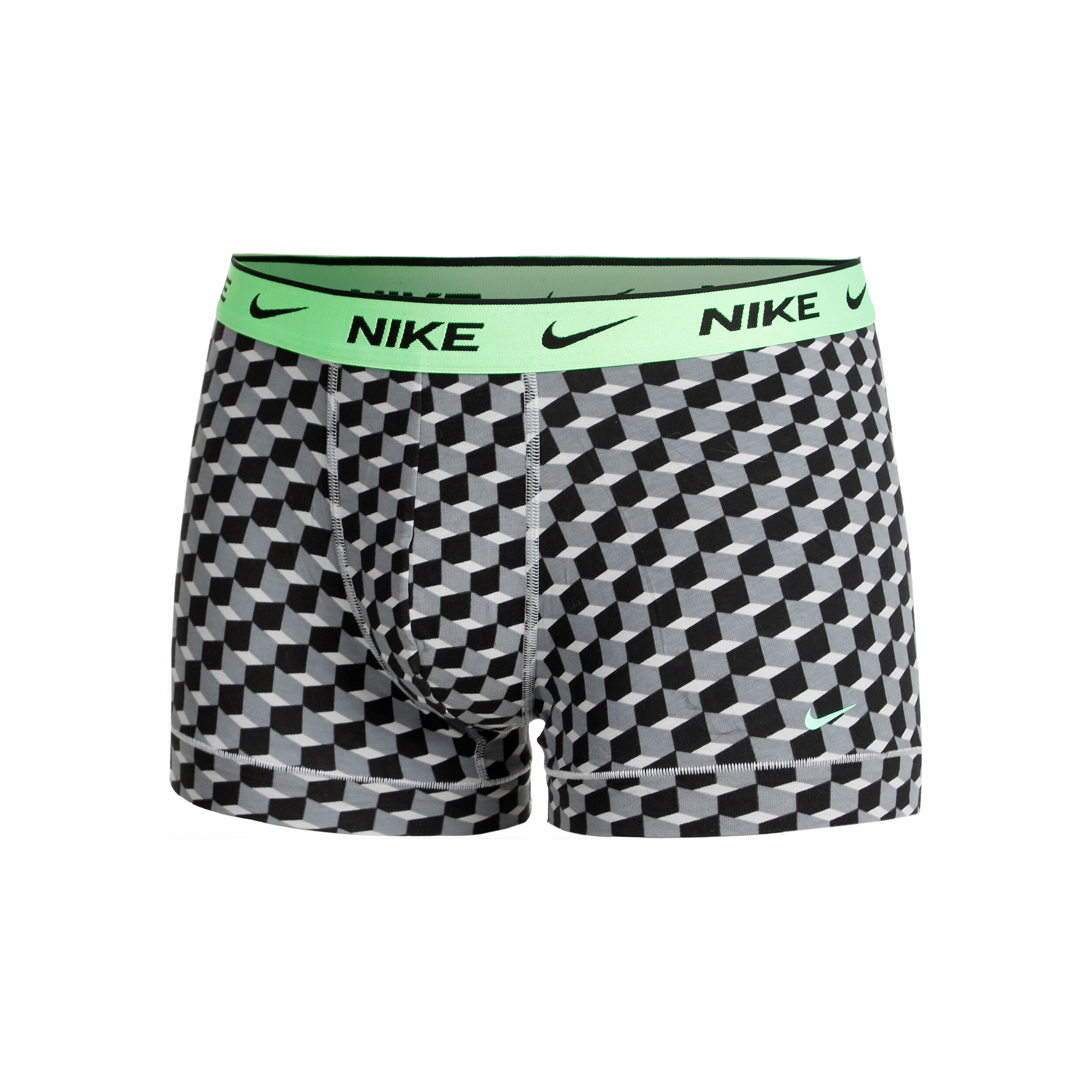 Nike Everyday Cotton Stretch Trunk Caleçon Pack De 3 Hommes - Gris , Vert Fluo