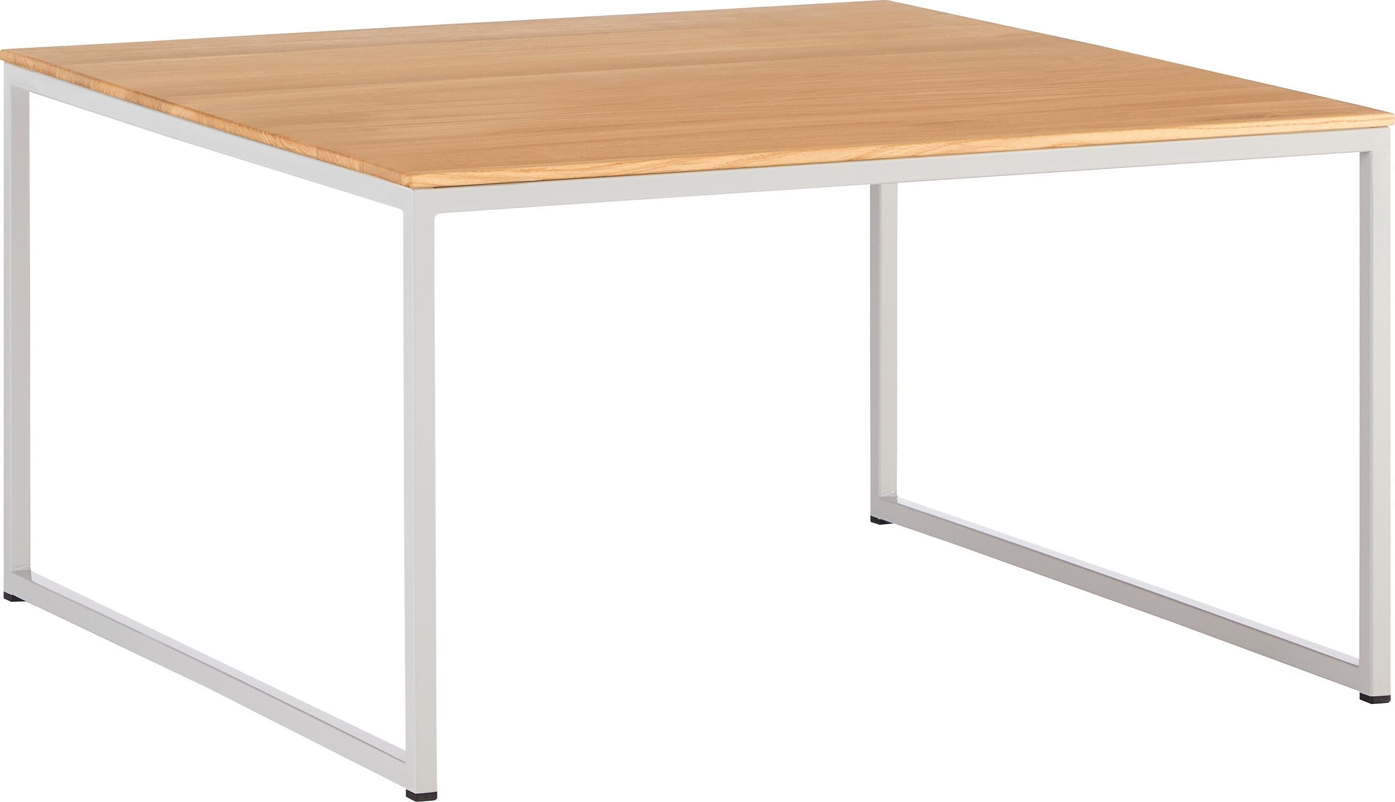 AVEA Salontisch - Eiche massiv / grau / B: 65.0 cm x T: 65.0 cm x H: 36.0 cm