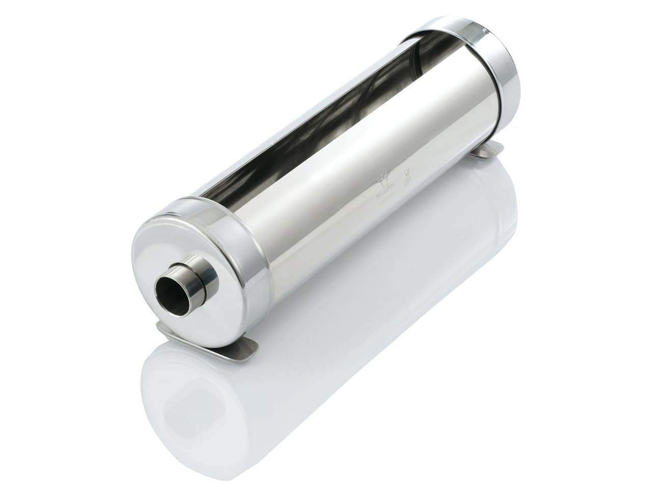 Moule à cake inox rond - avec insert tube - Ø 7,8 x 25 cm - Martellato