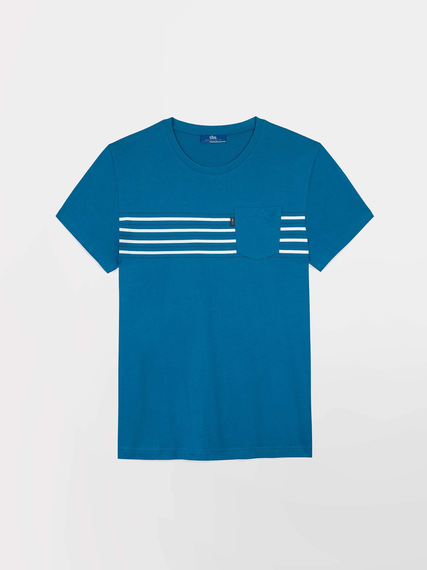 Tee Shirt Homme Coton Biologique Bleu