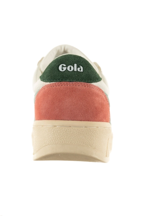 Baskets basses gola grandslam trident zn wht/grn mist/evergreen