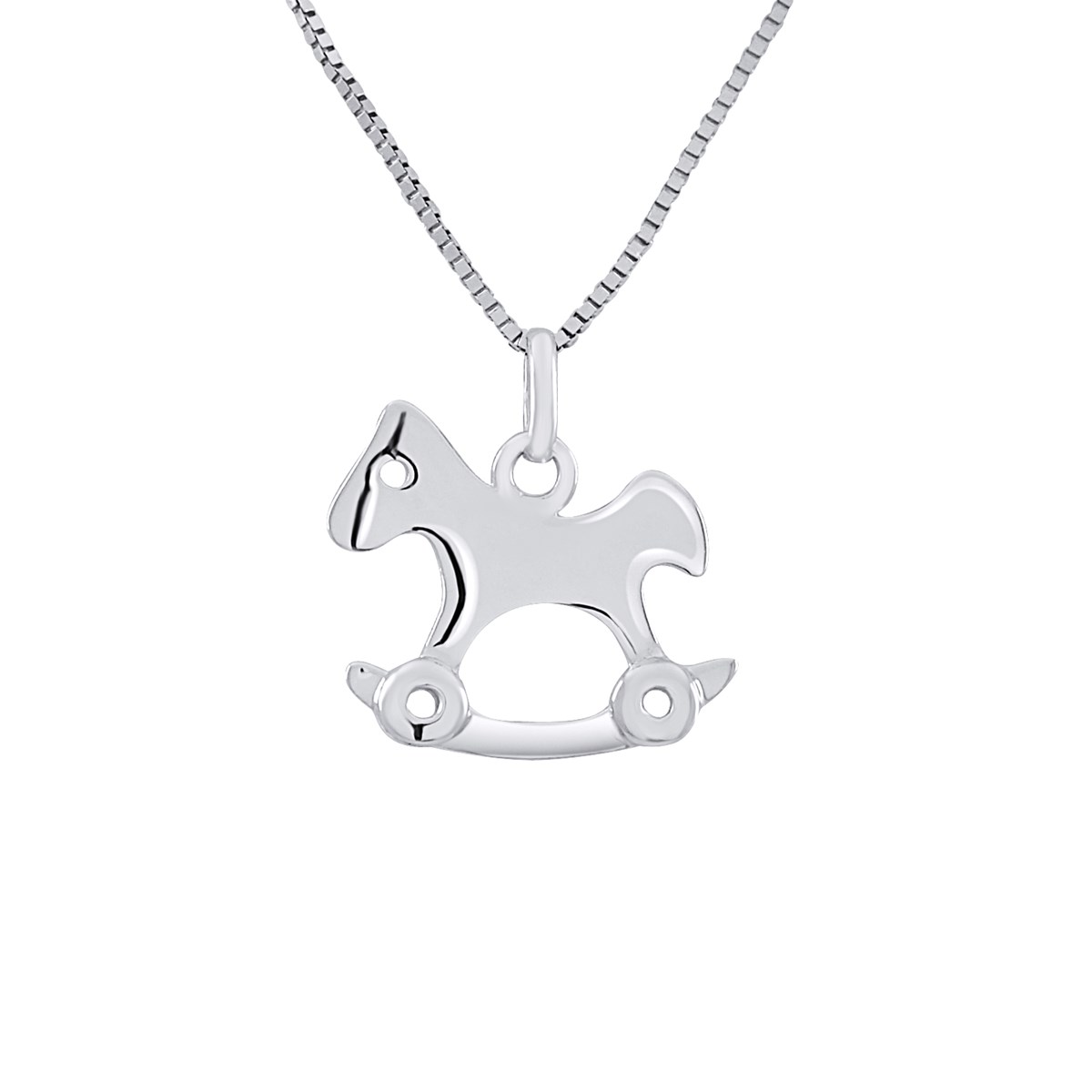Pendentif CHEVAL À BASCULE - Argent 925