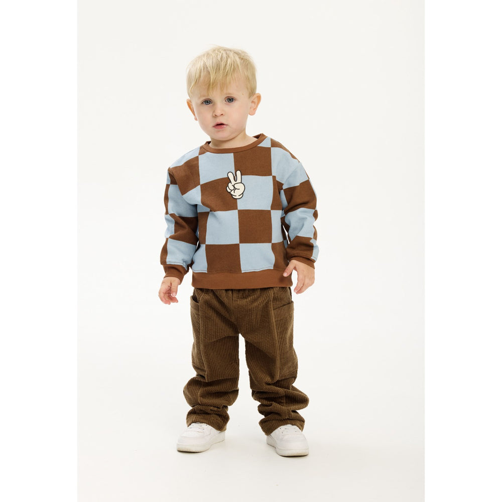 Køb THE NEW Siblings Toffee Check TNSTPaulie OS Sweatshirt