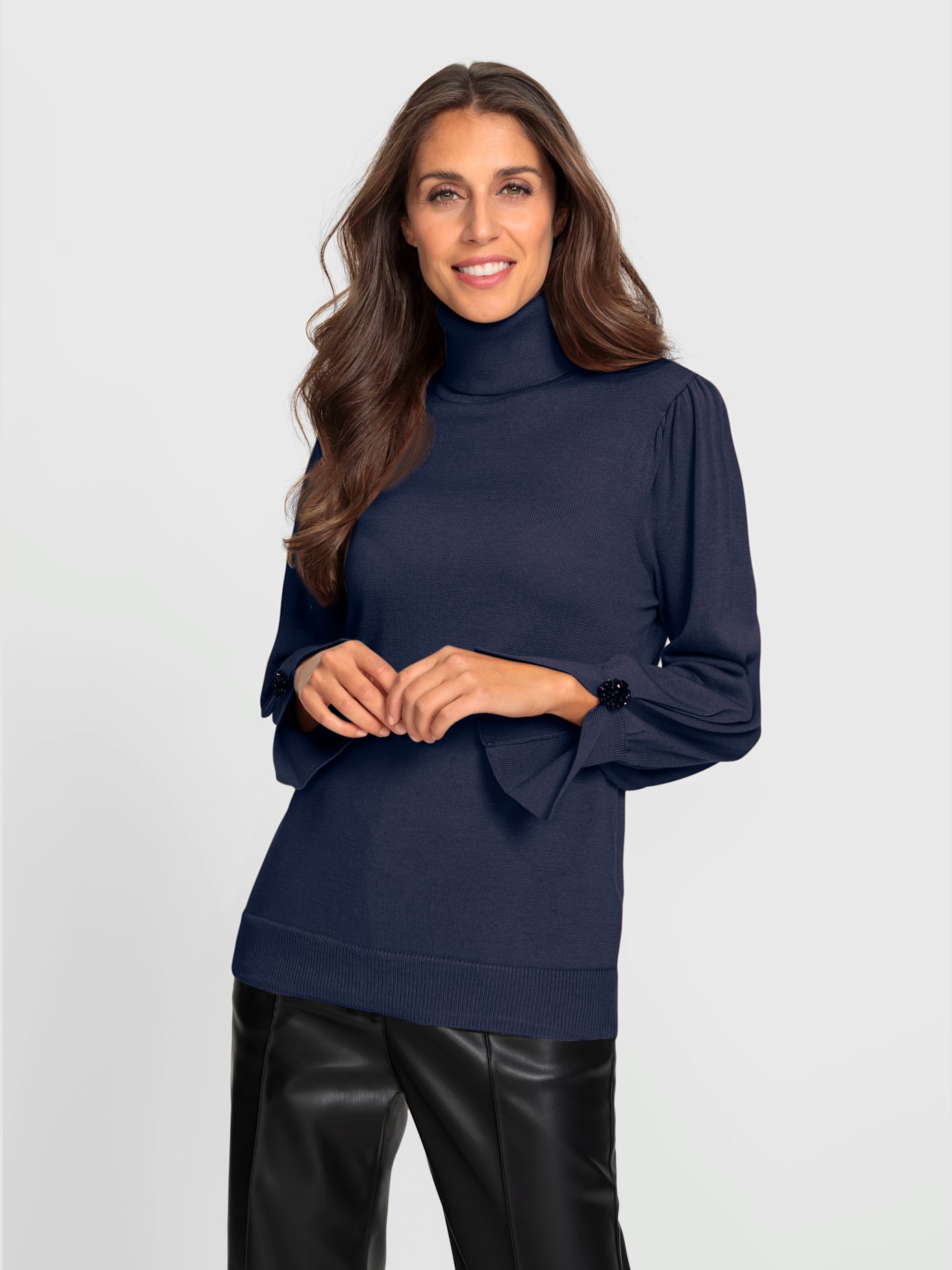 Pull col roulé flatteur