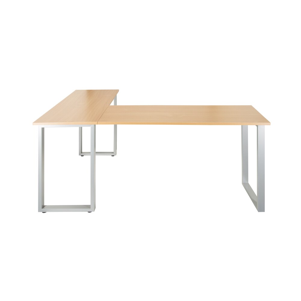 Eckschreibtisch WORKSPACE BASIC I Melaminharzbeschichtete Spanplatte, Gestell pulverbeschichteter Stahl hjh OFFICE