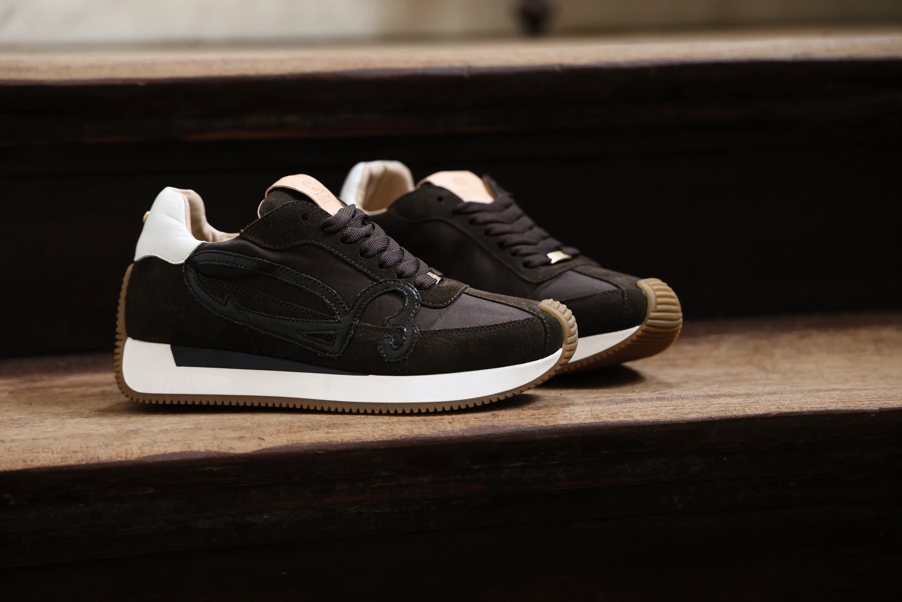 YENTL SIGN Sneaker mix Dark Brown