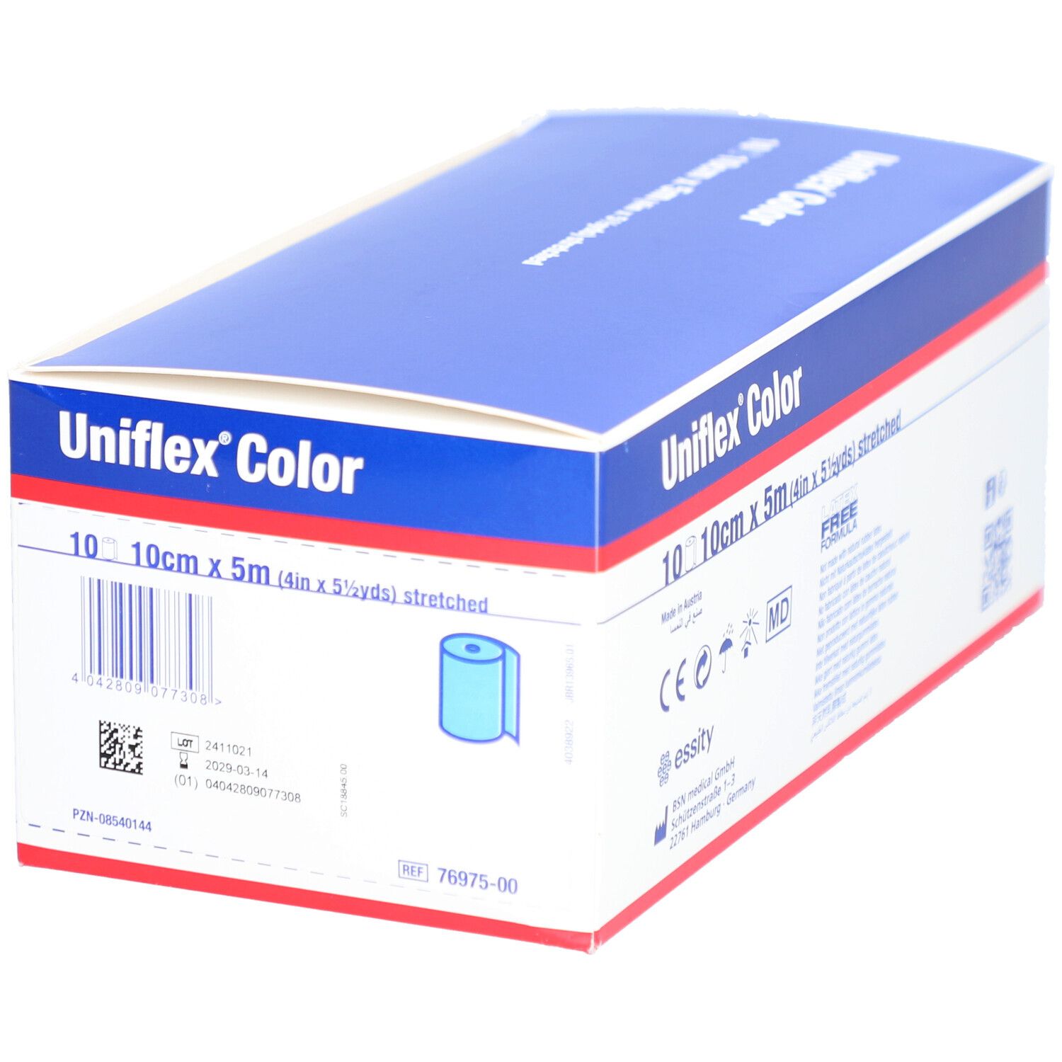 Uniflex Universal Binden 10 cm x 5 m blau