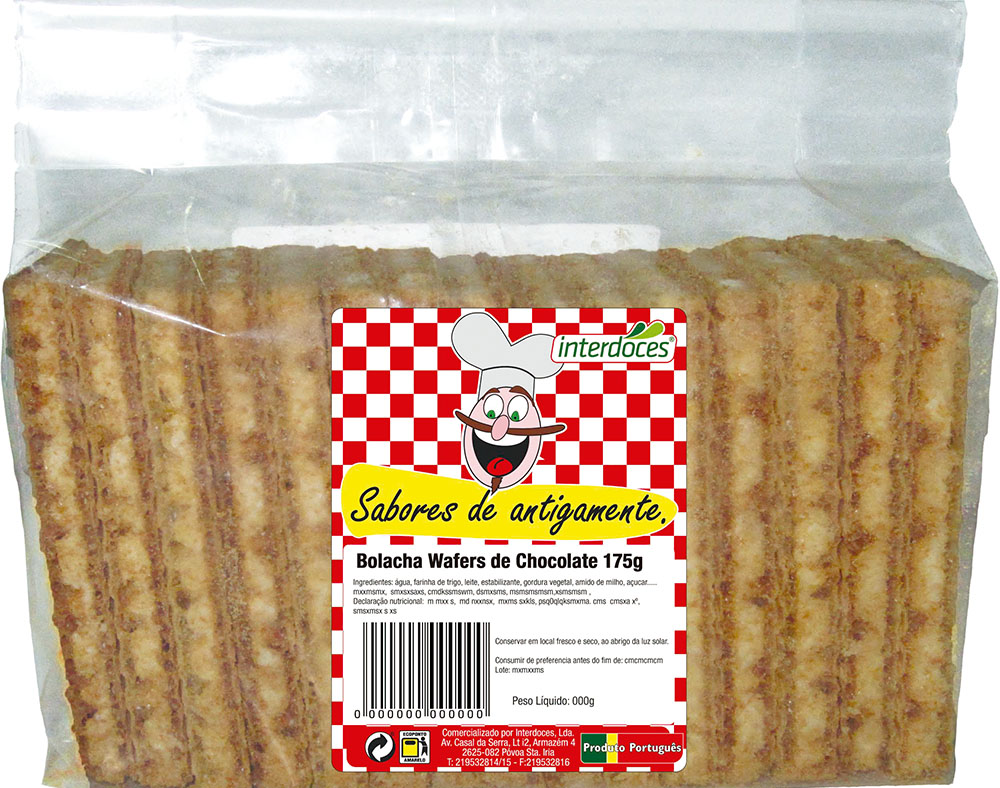 BOLACHA INTERDOCES WAFER CHOCOLATE 175G