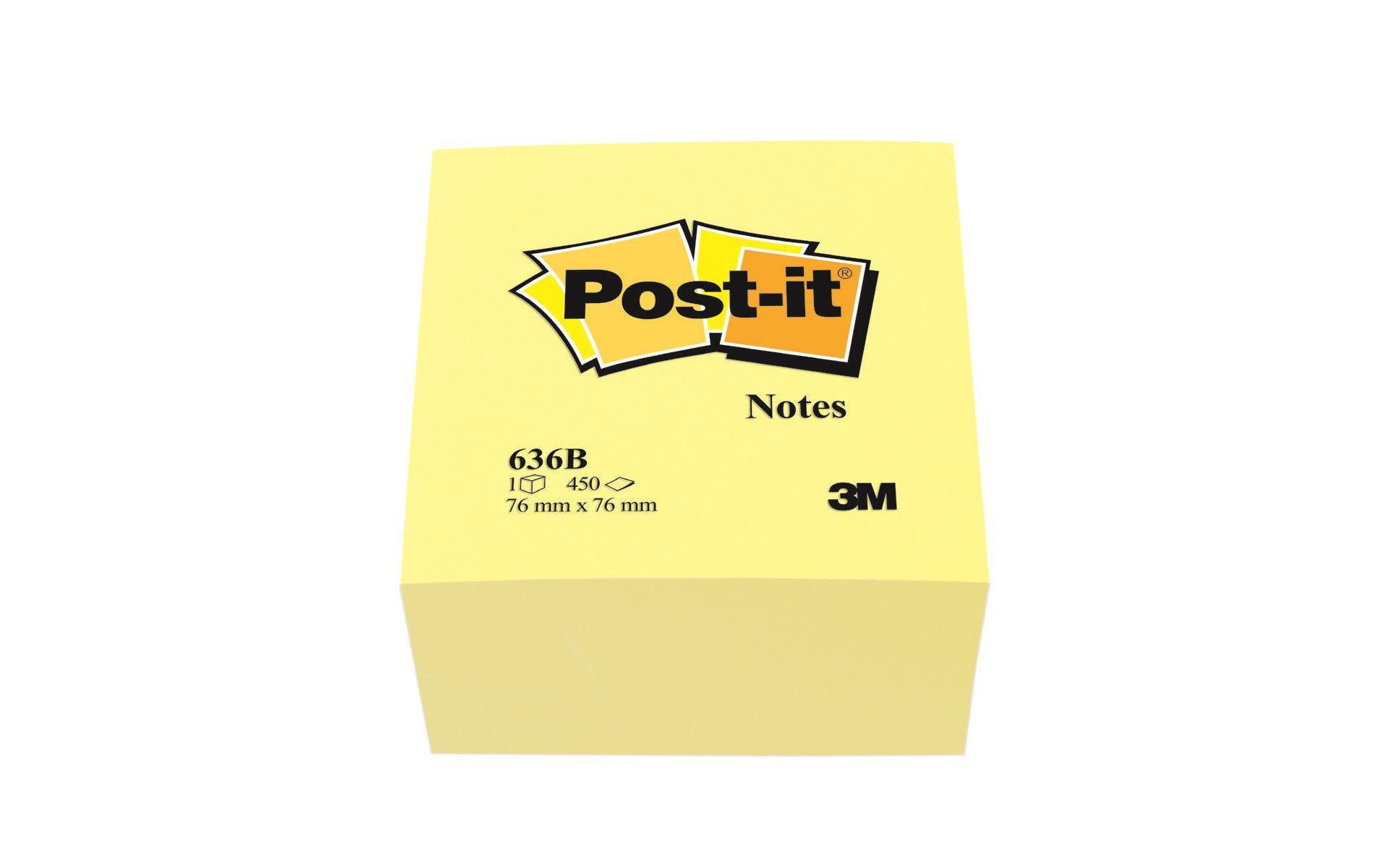 Notizzettel Post-it 7.6 cm x 7.6 cm GelbNotizzettel
