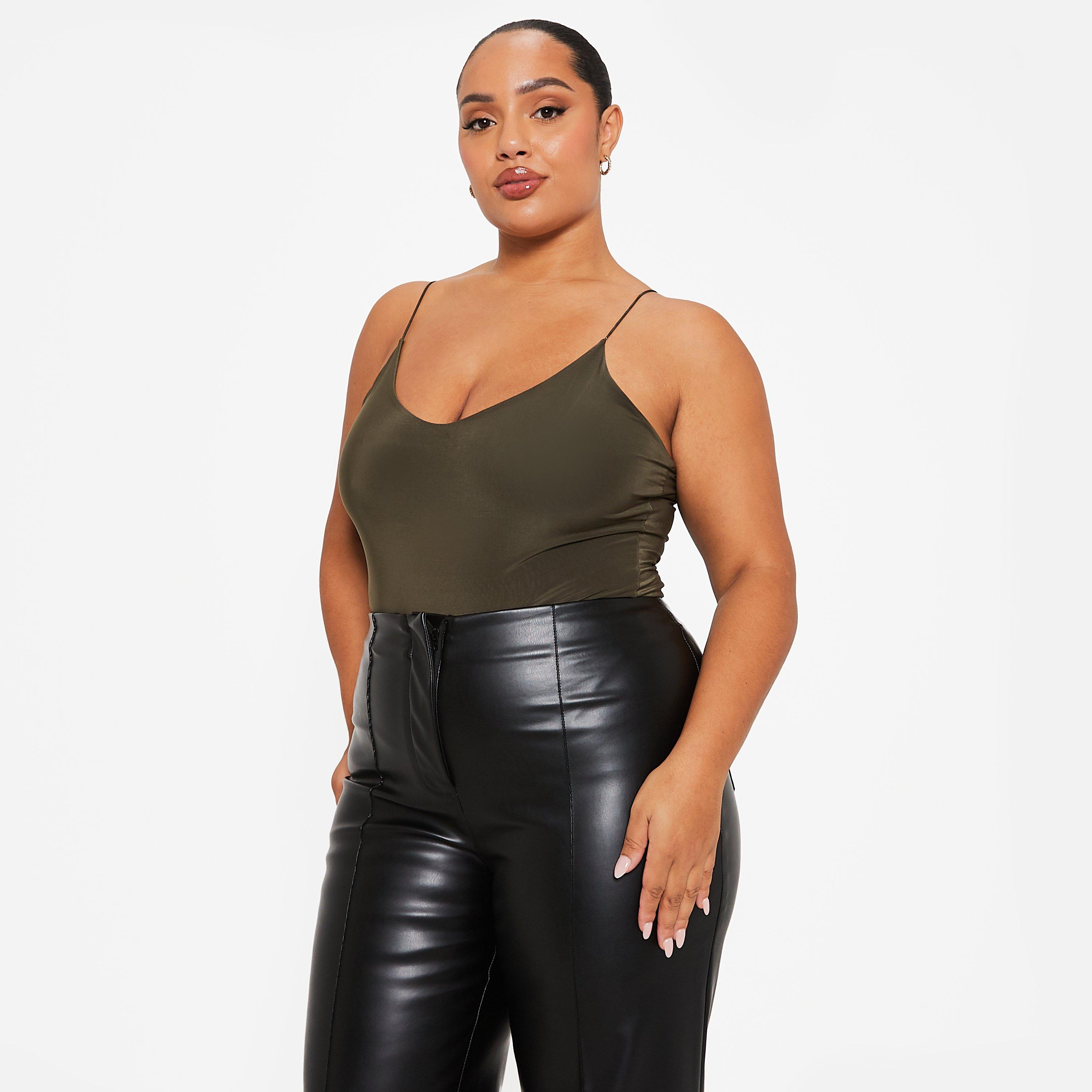I Saw It First ISAWITFIRST Double Layered Cami Slinky Bodysuit