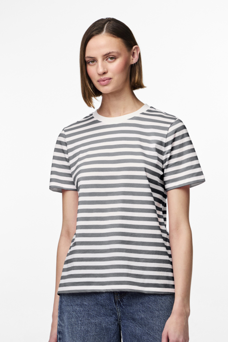 Pieces grijze dames t-shirt