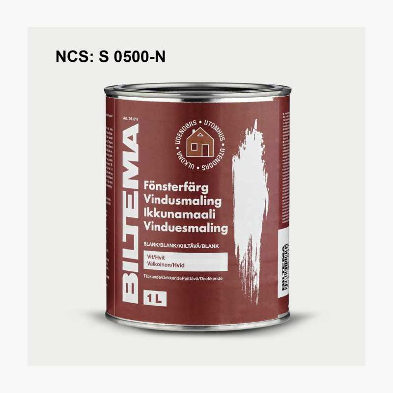 Vindusmaling, hvit, 1 liter