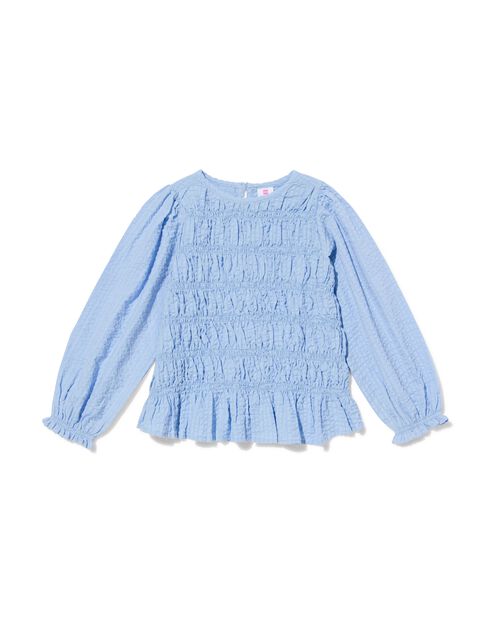 blouse enfant smock bleu