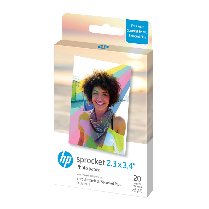 HP - Zink Paper For Sprocket Select 20 Pack 2,3x3,4
