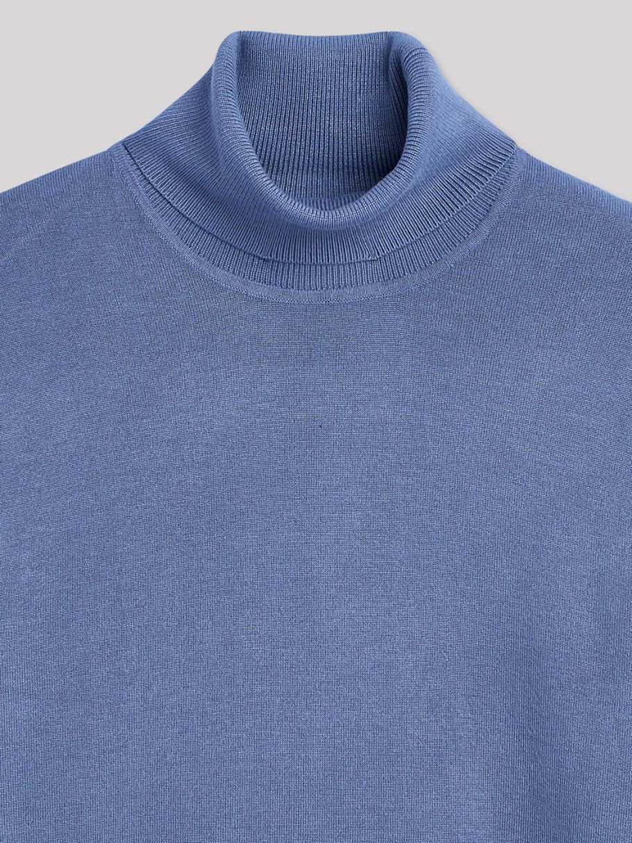 Pull col roulé en viscose certifiée
