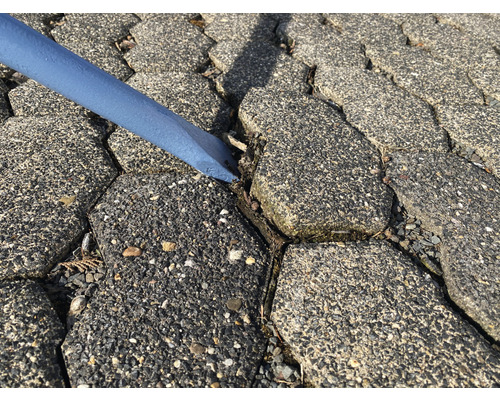 Koevoet voor straatstenen met knop en snijkant, 1250x30mm, blauw