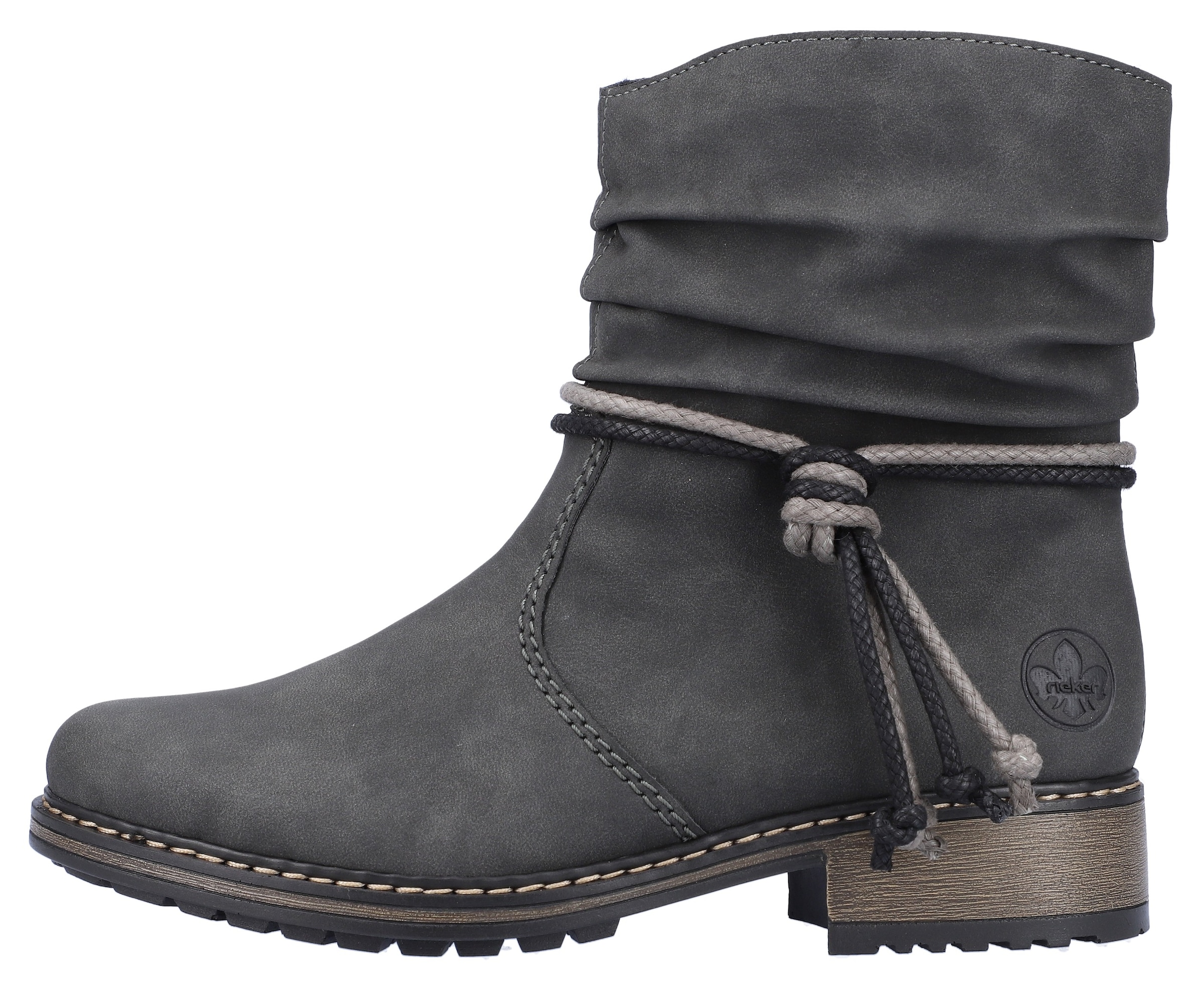 Rieker Winterstiefelette  mit Zierbänder am slouchy Schaft