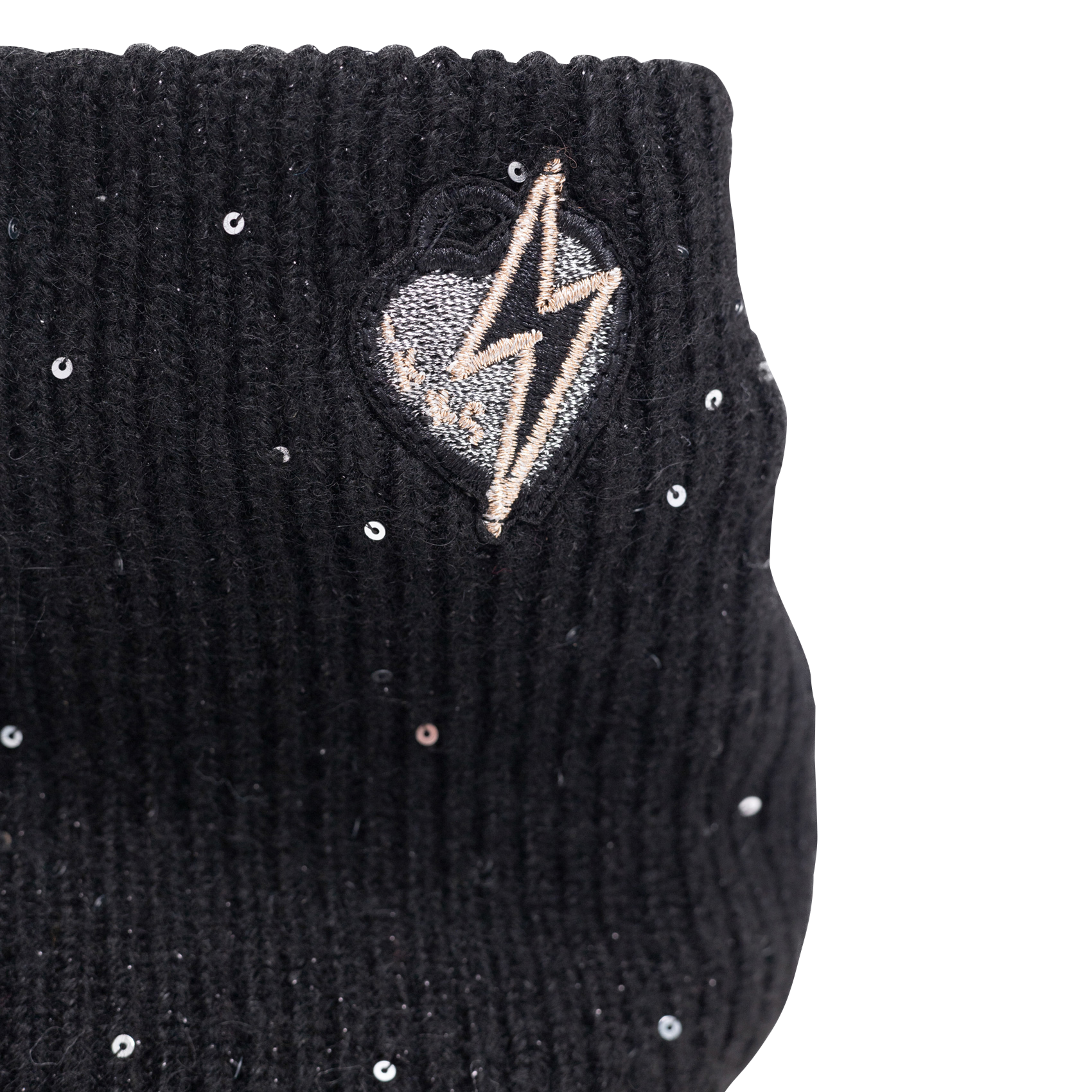 Snood en maille côtelée | Noir