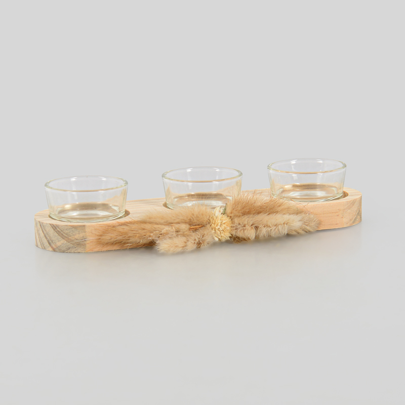 Centre de table avec 3 photophores
