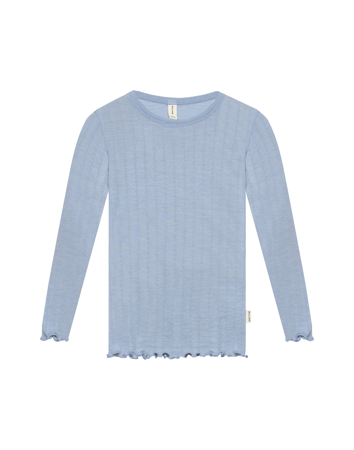 Pointelle shirt van merinowol/zijde voor kinderen