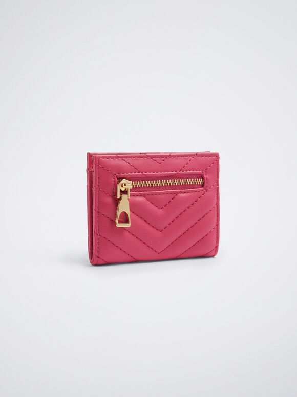 Porta-cartões acolchoado - Rosa
