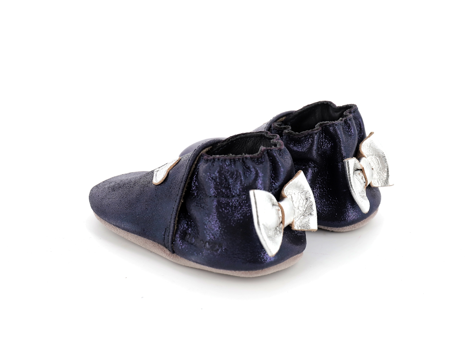 Robeez-MINI LOVE Cuir Marine