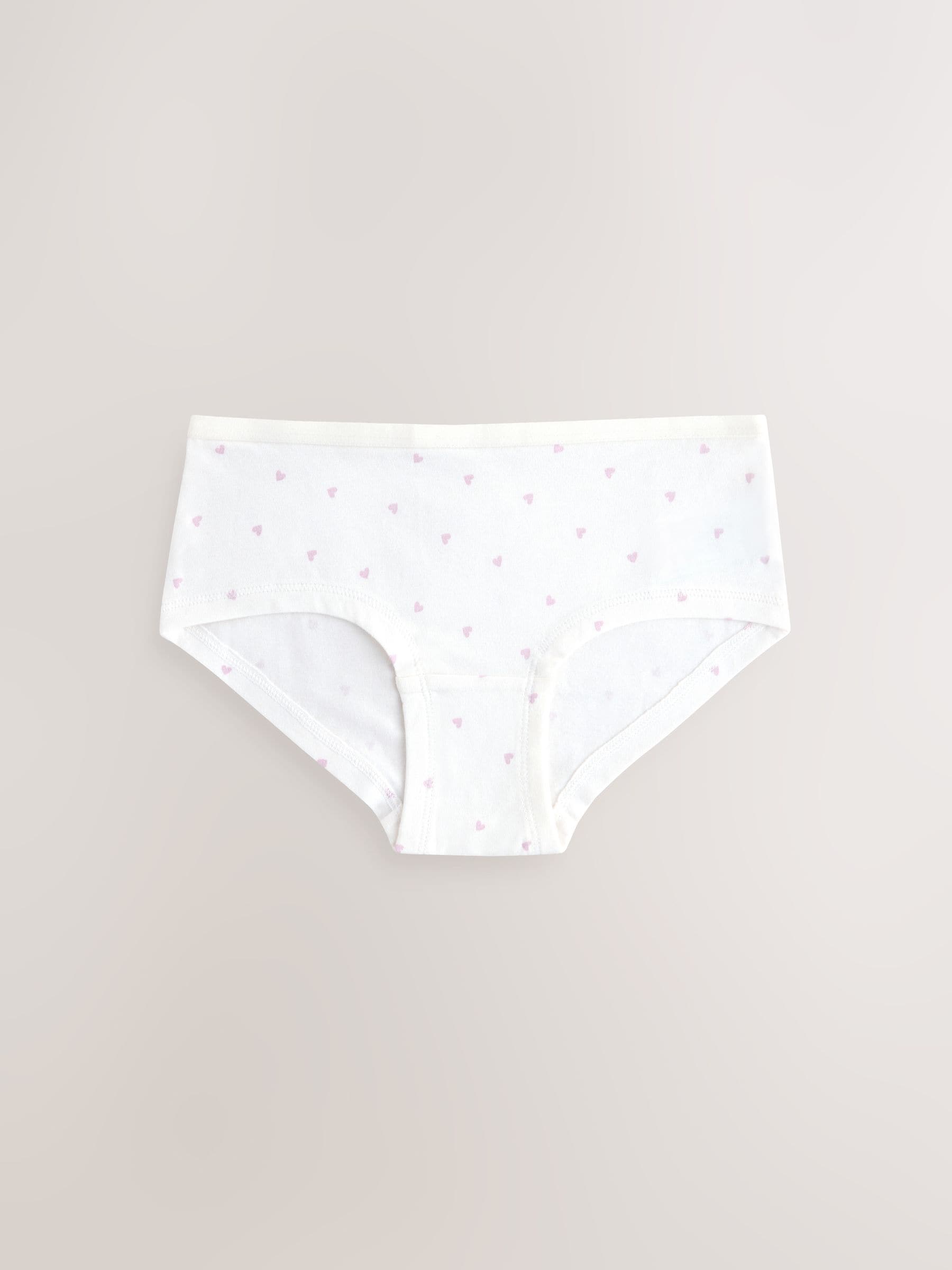 Roze/crème - Set van 5 hipsteronderbroeken met print (2-16jr)