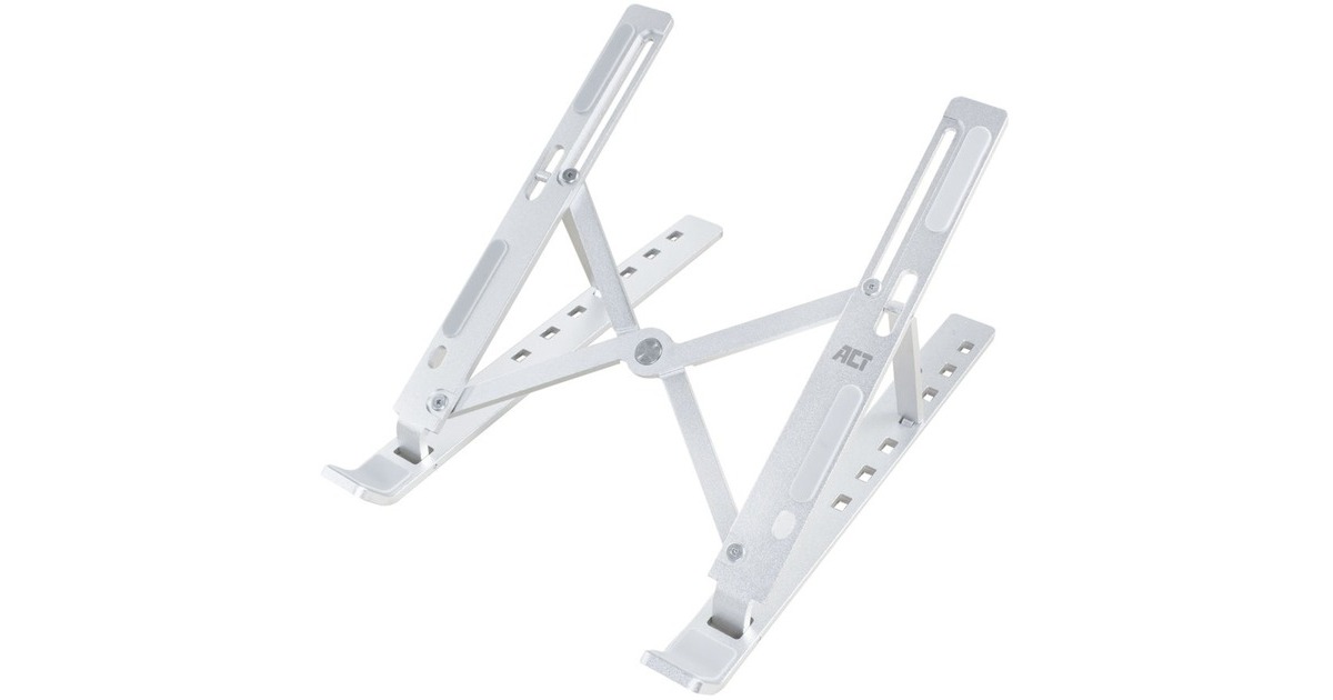 ACT ConnectivityLaptopstandaard aluminium, opvouwbaar  (Aluminium, Hoogte verstelbaar in 7 standen)