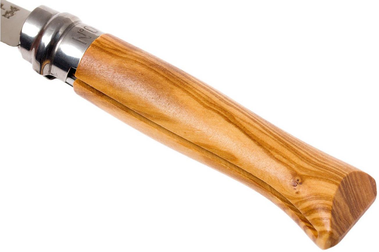 Opinel zakmes No. 8 Luxury Range, RVS, olijfhout