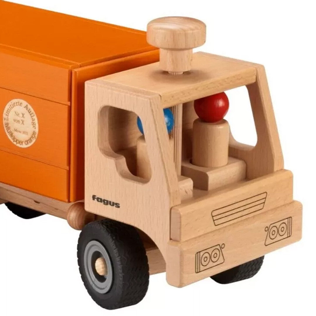 Fagus bestuurbare vuilniswagen oranje - limited edition
