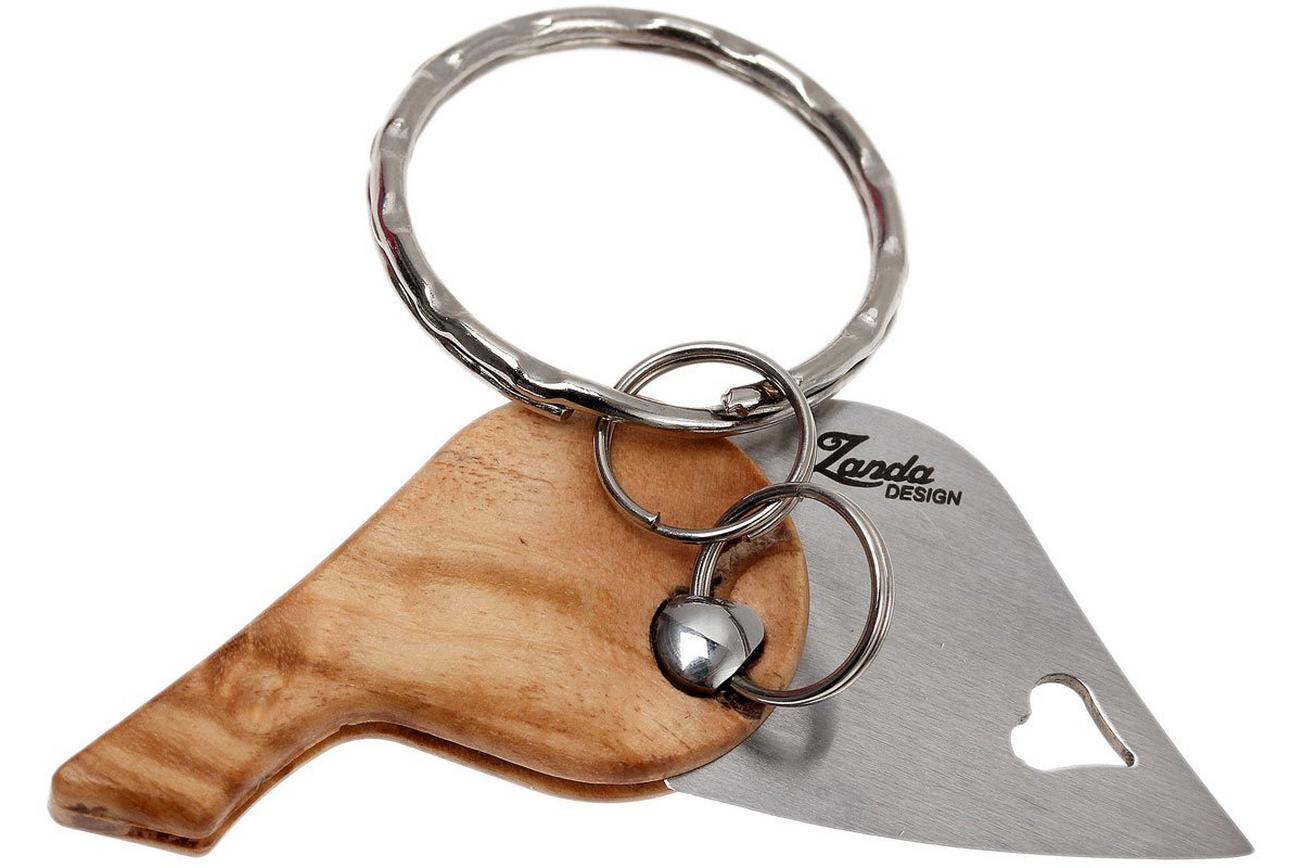 LionSteel LionBeat olijfhouten sleutelhangerzakmes