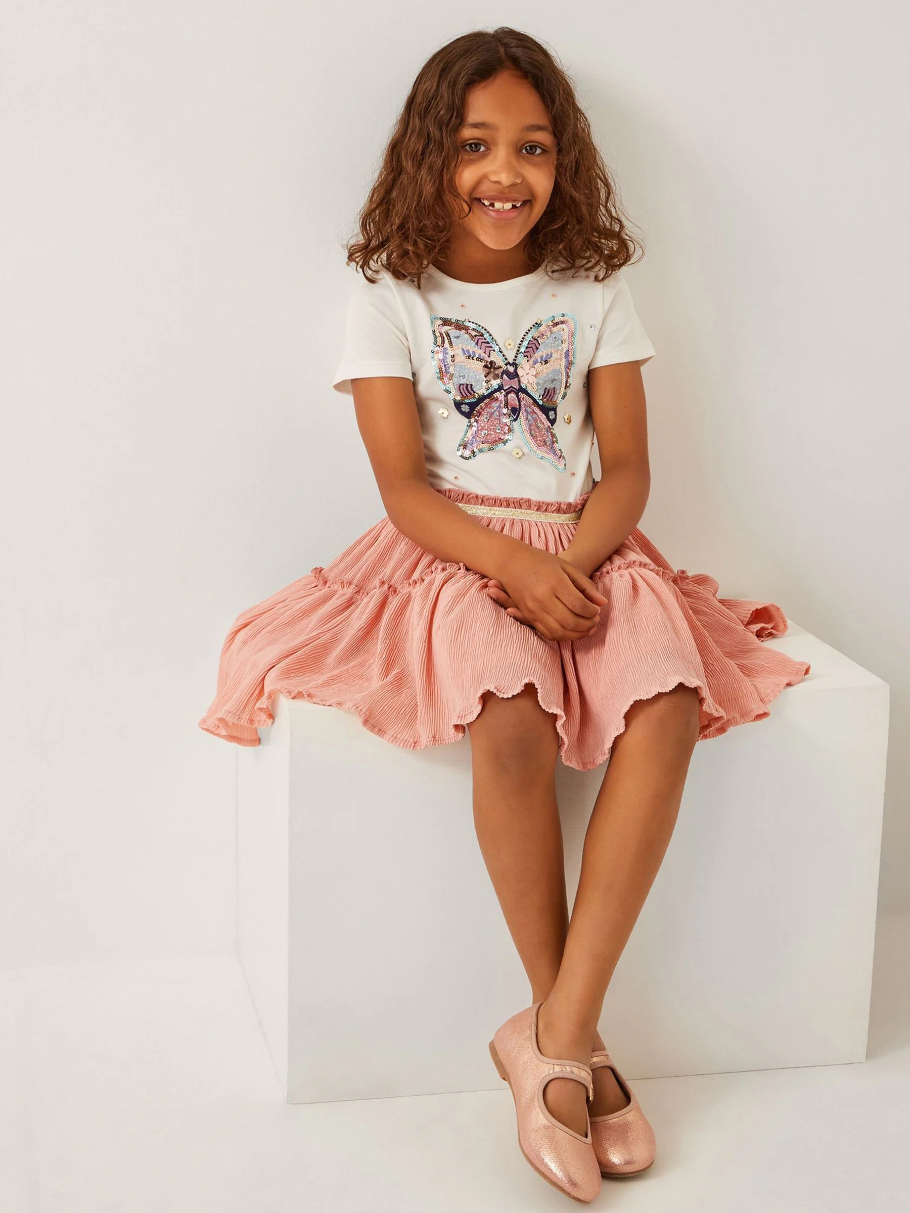 Monsoon Sequin Butterfly Disco Dress