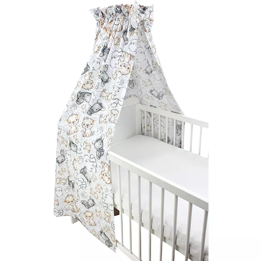 TupTam Babybett Himmel mit Schleifchen graubraun