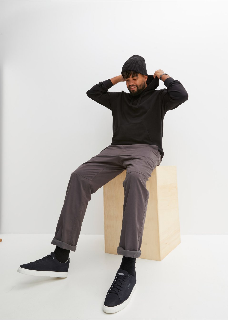 Pantalon thermo taille extensible Loose Fit, Straight