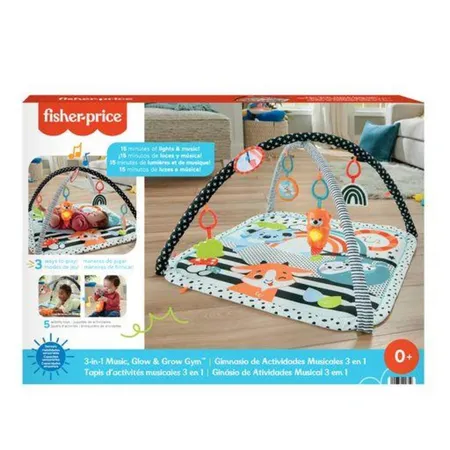 Fisher-Price Spieldecke mit Spielbogen (Licht & Musik), Krabbeldecke ab 0 M.