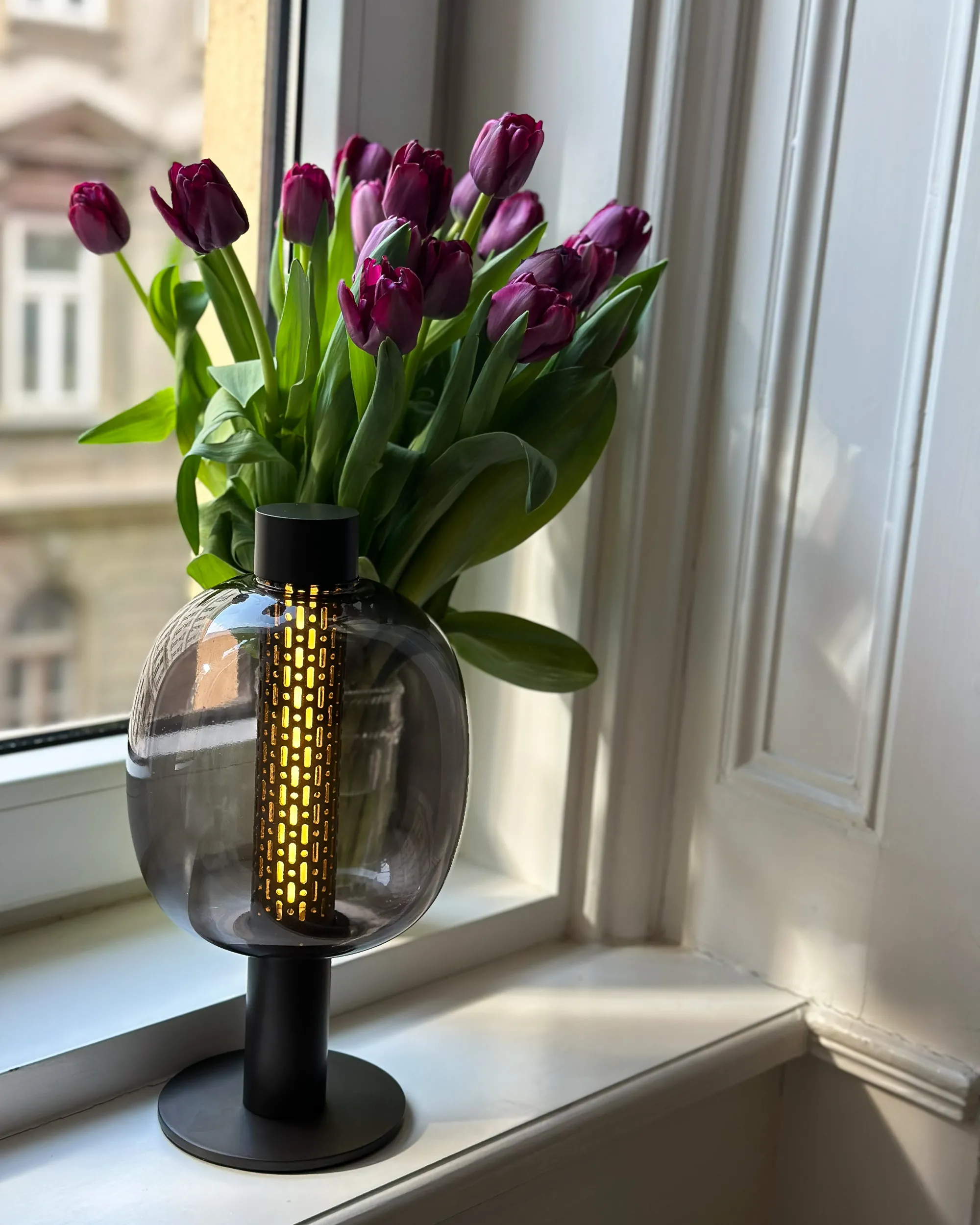 LED draadloze tafellamp PULANGI met dimmer Metaal Zwart