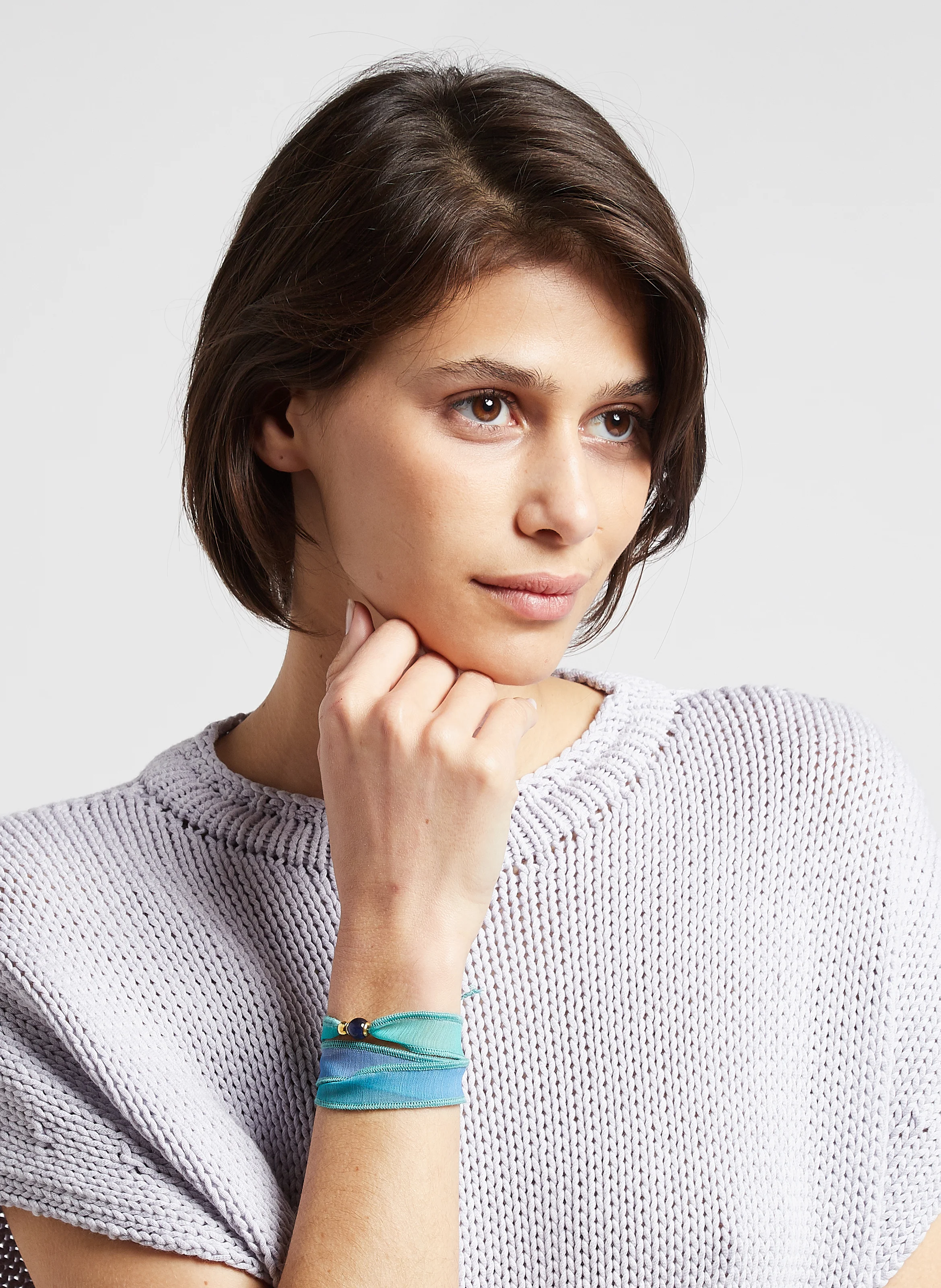MOOREA - Bracelet ruban| Bleu