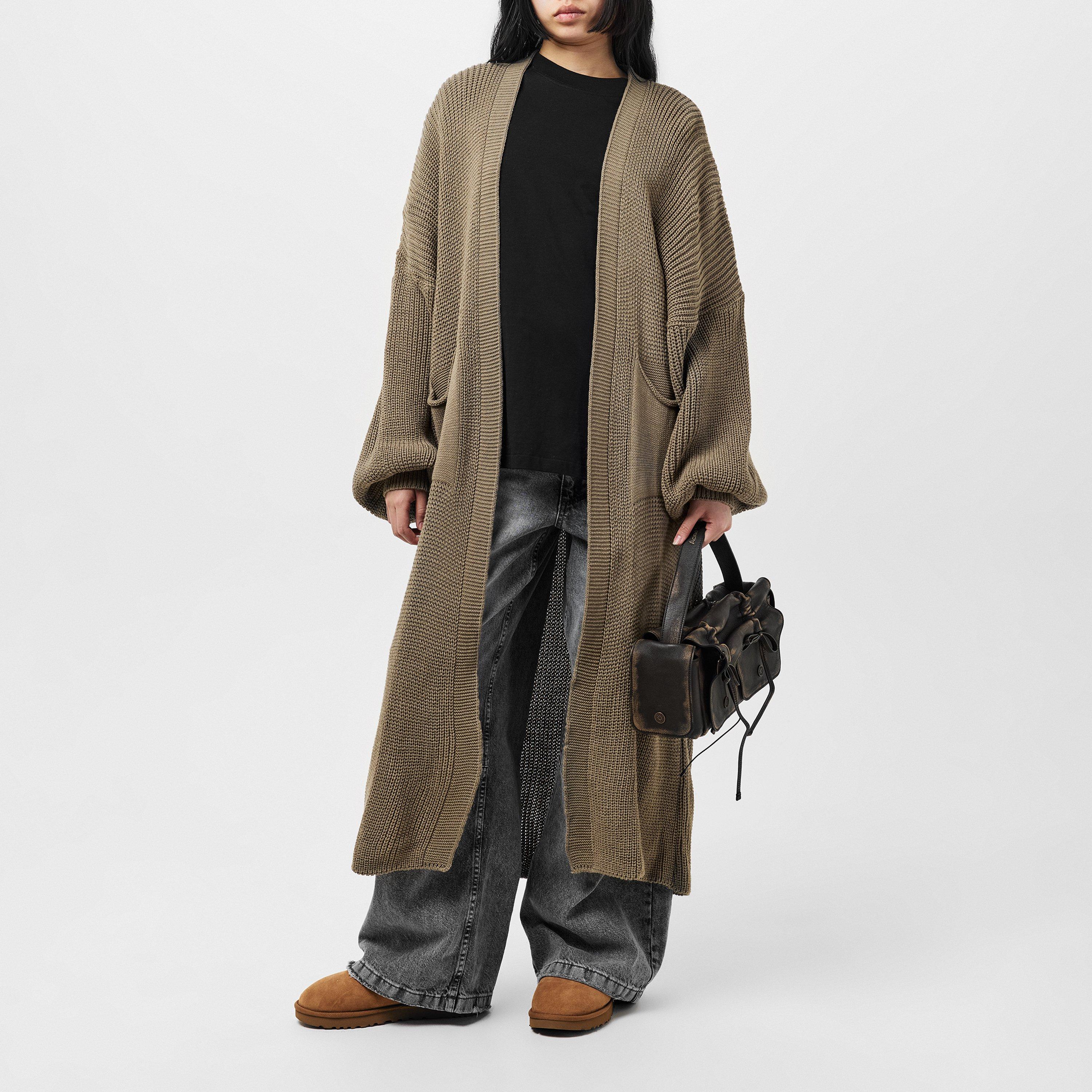 Missy Empire Balloon Sleeve Knitted Cardigan