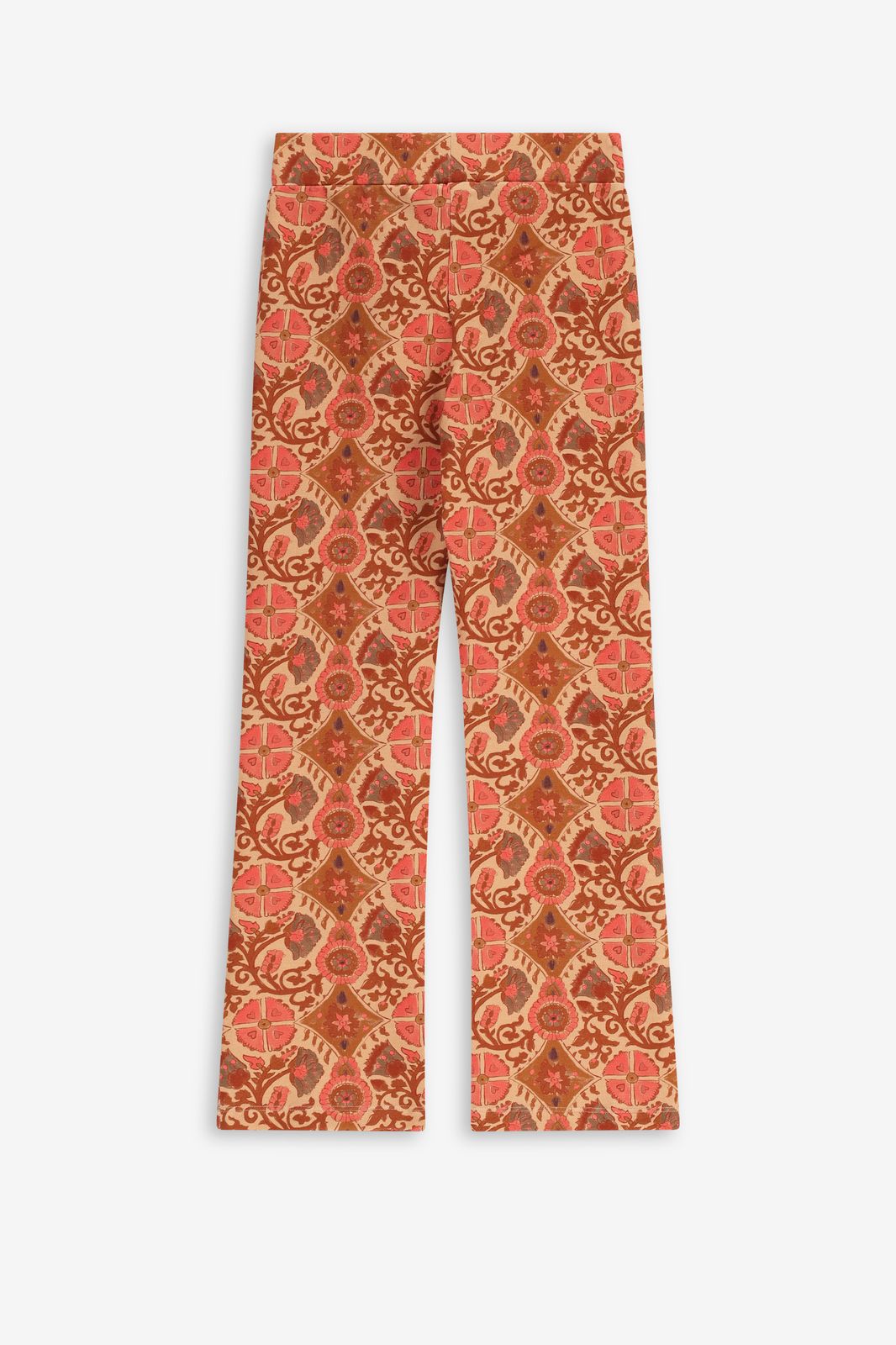 Bruine flared legging met print