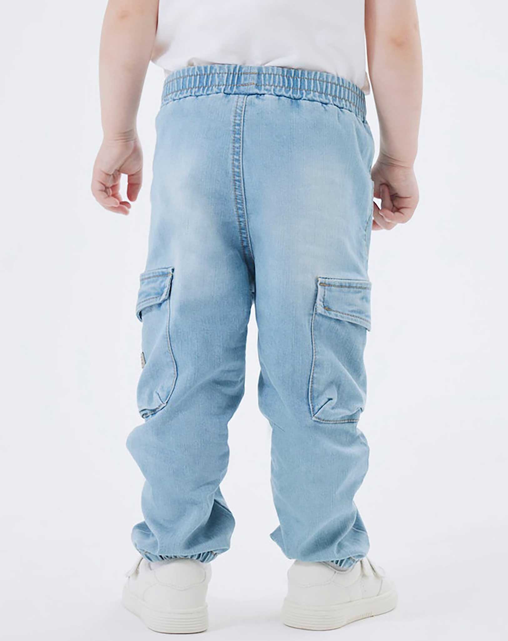 Cargo-Jeans NMMBEN BAGGY R 9770-YT in medium blue denim