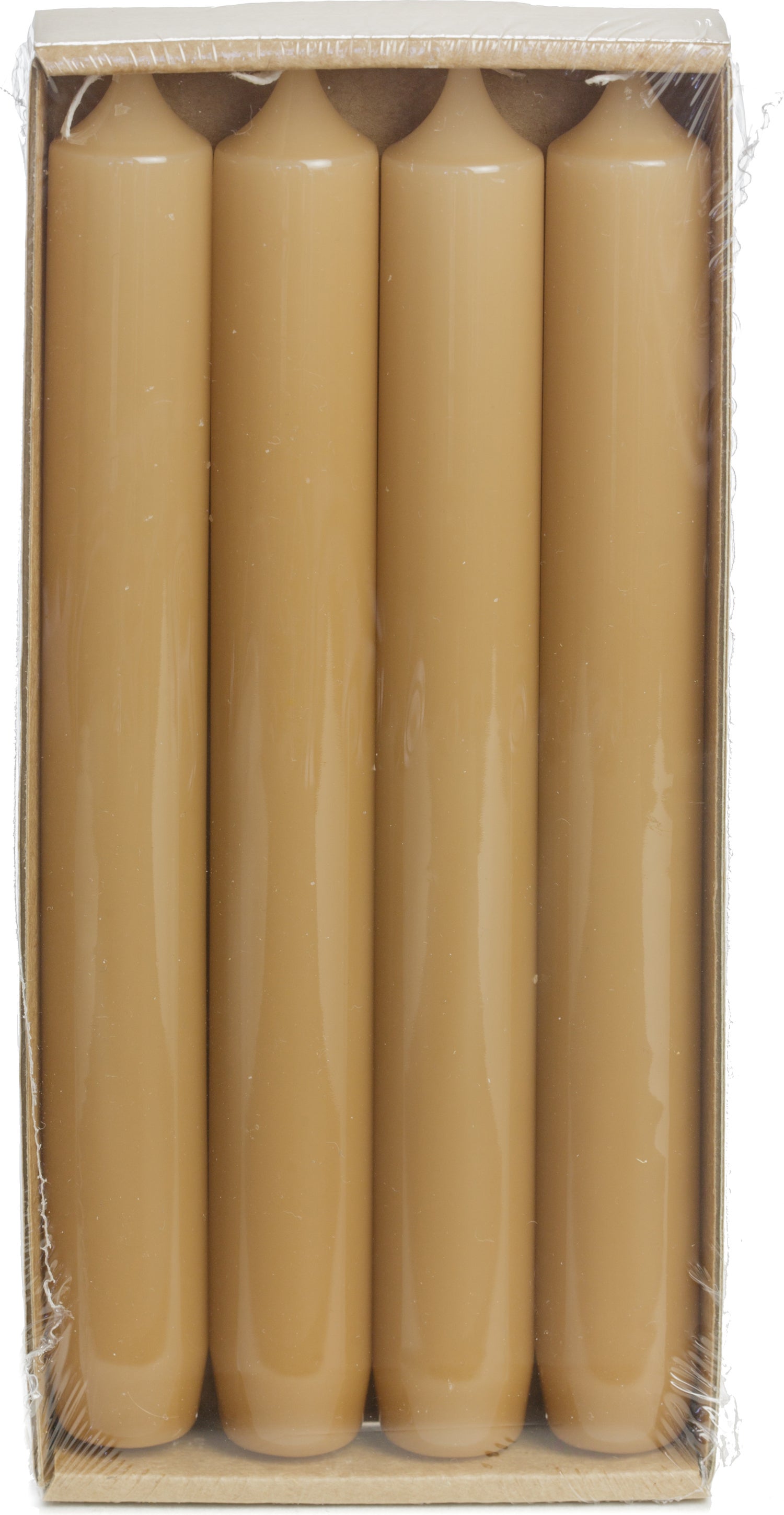 Rustik Lys dinerkaars Gloss caramel 8 uur 4 stuks