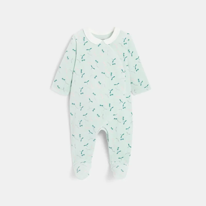 Dors-bien velours libellule vert bébé fille Vert